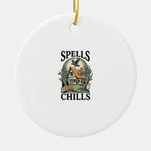 Grusel Cottage Halloween-Shirt für die gruselige J Keramik Ornament