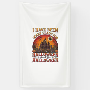 Grusel Fertig Halloween Verzaubertes Schloss Hexe Banner