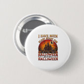 Grusel Fertig Halloween Verzaubertes Schloss Hexe Button (Vorne & Hinten)
