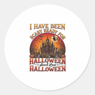 Grusel Fertig Halloween Verzaubertes Schloss Hexe Runder Aufkleber