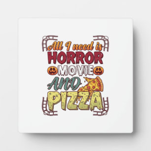 Grusel-Film-Pizza-Halloween-Kürbis-Totenkopf-Schei Fotoplatte