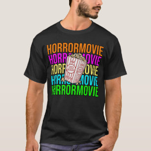 Grusel-Film-Popcorn Lustiger Horrorfilm-Liebhaber T-Shirt