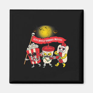 Grusel-Filme anschauen Halloween Lustiger Geist Sk Magnet