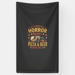 Grusel-Filme Pizza Bier Halloween Design_1 Banner