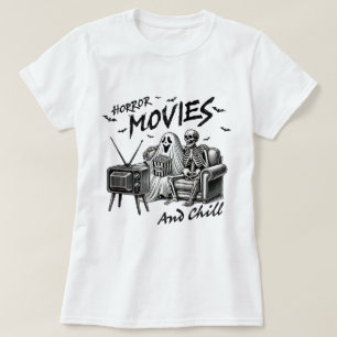 Grusel-Filme und Chill Halloween T-Shirt Design