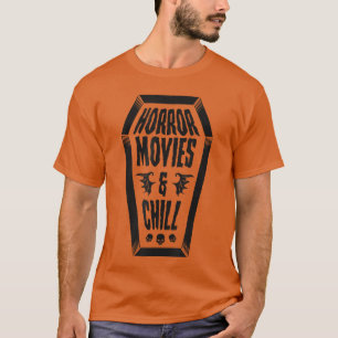 Grusel Filme Und Chillen Sarg Schädel Lustig Hallo T-Shirt