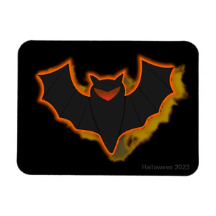 Grusel Fledermaus Halloween-Foto-Magnet   Schwarze Magnet