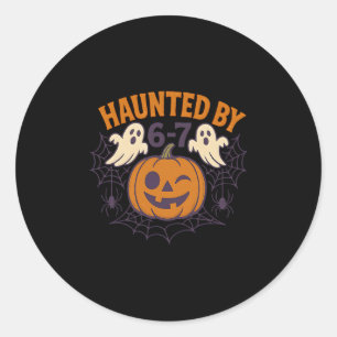 Grusel Halloween Grusel 67 Nummer 67 Sechs Sieben Runder Aufkleber