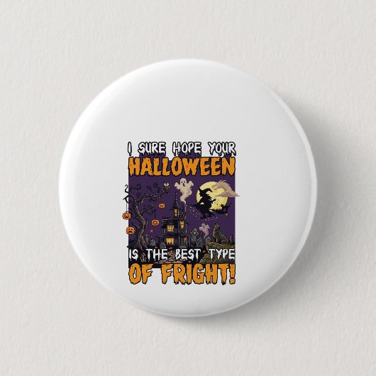 Grusel-Halloween-Haus-Hexe-Geist_1 Button (Vorderseite)