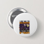 Grusel-Halloween-Haus-Hexe-Geist_1 Button (Vorne & Hinten)