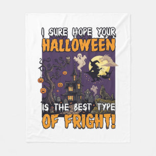 Grusel-Halloween-Haus-Hexe-Geist_1 Fleecedecke
