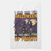 Grusel-Halloween-Haus-Hexe-Geist_1 Geschirrtuch (Vertikal)