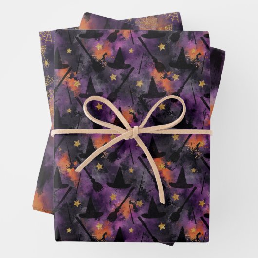 Grusel-Halloween im Vintage-Stil Geschenkpapier Set (Beispiel)
