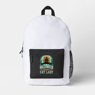 Grusel-Halloween-Katzen-Lady-Spookhaus-Design_1 Bedruckter Rucksack