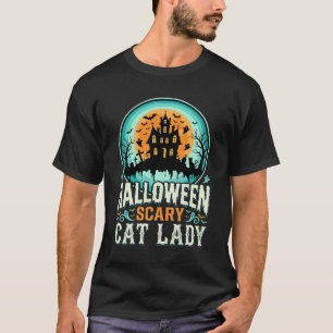 Grusel-Halloween-Katzen-Lady-Spookhaus-Design_1 T-Shirt