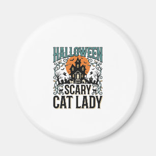 Grusel-Halloween-Katzen-Lady-Vintage_1 Magnet