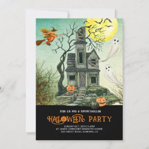 Grusel-Halloween-Kinderparty im Spukhaus Einladung