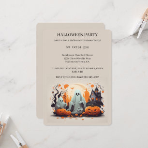 Grusel-Halloween-Party-Einladung Einladung