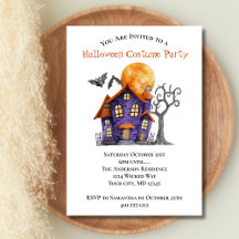 Grusel-Halloween-Party-Einladung für ein Spukhaus