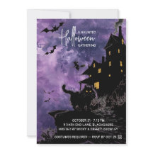 Grusel-Halloween-Party-Einladung – Lila