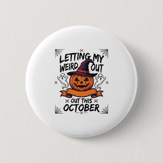 Grusel-Halloween-Shirt mit Kürbis-Geistern_1 Button (Vorderseite)