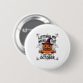Grusel-Halloween-Shirt mit Kürbis-Geistern_1 Button (Vorne & Hinten)