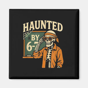 Grusel-Halloween-Skelett Gruselige Sechs Sieben Za Magnet