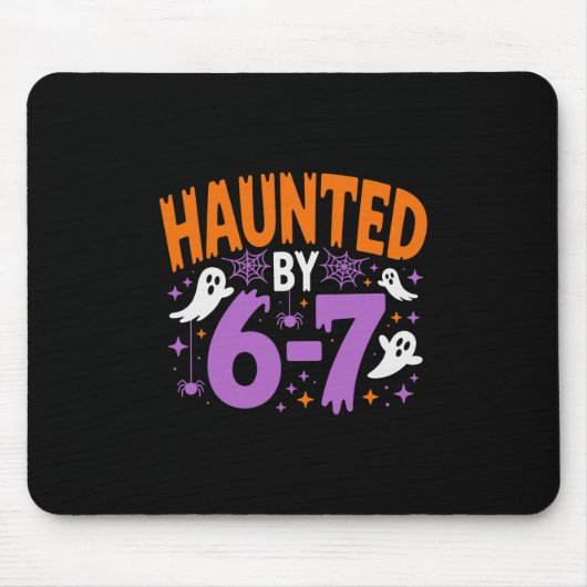 Grusel-Halloween-Skelett Gruselige Sechs Sieben Za Mousepad (Vorne)
