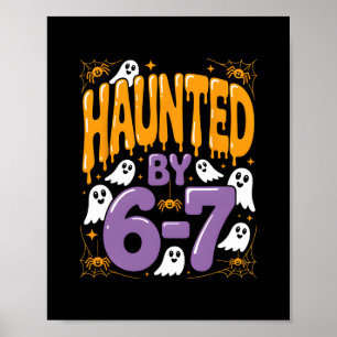 Grusel Halloween Skelett Heimgesucht Sechs Sieben Poster