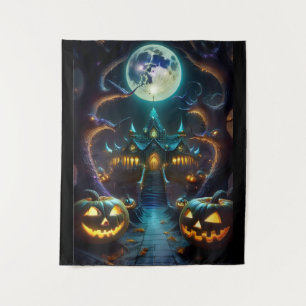 Grusel-Halloween-Spukhaus Wandteppich