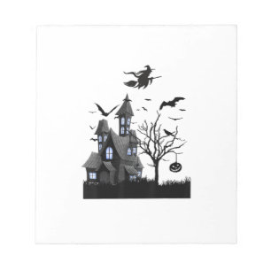 Grusel-Halloween-T-Shirt mit fliegenden Fledermäus Notizblock