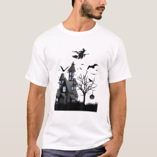Grusel-Halloween-T-Shirt mit fliegenden Fledermäus T-Shirt