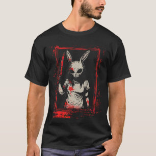 Grusel-Hasenmasken-Mädchen-Slasher-Goth-unheimlich T-Shirt