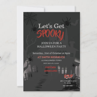 Grusel-Haus-Erwachsene-Halloween-Party-Vintage Einladung
