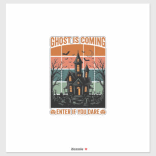 Grusel-Haus Halloween-Dekoration Vintage Geist Kom Aufkleber