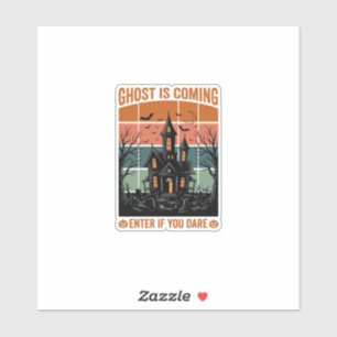 Grusel-Haus Halloween-Dekoration Vintage-Geist kom Aufkleber