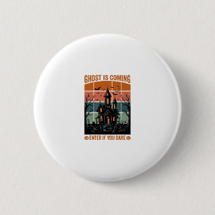 Grusel-Haus Halloween-Dekoration Vintage Geist Kom Button