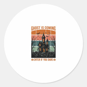 Grusel-Haus Halloween-Dekoration Vintage Geist Kom Runder Aufkleber