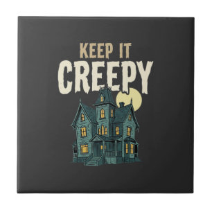 Grusel-Haus Halloween-Design_1 Fliese