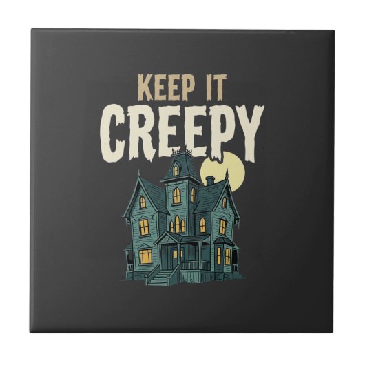 Grusel-Haus Halloween-Design_1 Fliese (Vorderseite)