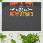 Grusel-Haus Halloween-Design Geschirrtuch (Gefaltet)