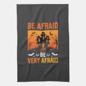 Grusel-Haus Halloween-Design Geschirrtuch (Vertikal)