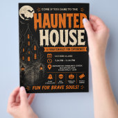 Grusel-Haus-Halloween-Flugblatt Flyer (Hand)