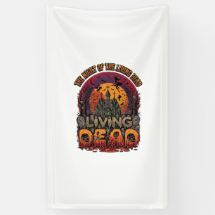 Grusel Haus Halloween Hexe Nacht Lebend Tote Skele Banner