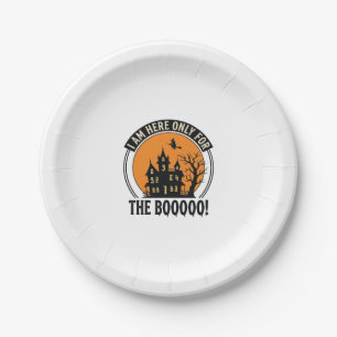 Grusel-Haus Halloween Lustiger Boo Vintage_1 Pappteller