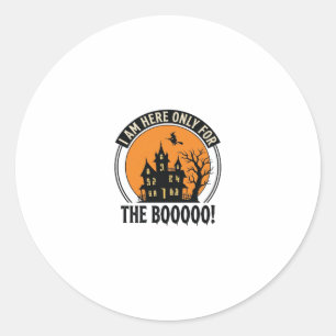 Grusel-Haus Halloween Lustiger Boo Vintage_1 Runder Aufkleber