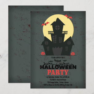 Grusel-Haus Halloween-Party-Einladung Einladung
