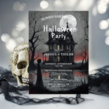 Grusel-Haus-Halloween-Party-Einladung Gothic Ma