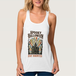 Grusel-Haus Halloween-Shirt mit Vintage-Geist P Tank Top