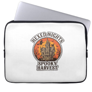 Grusel-Haus Halloween-Shirt Vintage-Gravur De Laptopschutzhülle